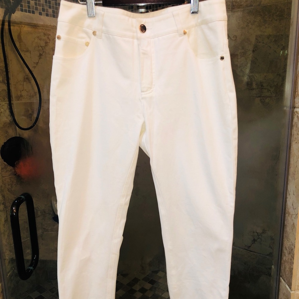 Fitted Bright White Pants